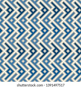 Ethnic, tribal seamless surface pattern. Repeated symbols background. Ancient folk ornament. Geometric figures motif. Geo abstract wallpaper. Digital paper, textile print. Vector art / illustration