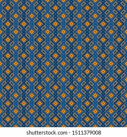 Ethnic, tribal seamless surface pattern. Repeated diamonds and rhombuses motif. Folk background. Folkloric wallpaper. Geometric ornament. Geo digital paper, textile print. Vector art