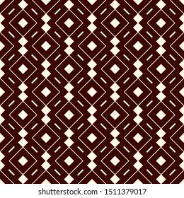 Ethnic, tribal seamless surface pattern. Repeated diamonds and rhombuses motif. Folk background. Folkloric wallpaper. Geometric ornament. Geo digital paper, textile print. Vector art