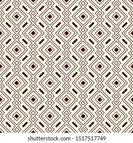 Ethnic, tribal seamless surface pattern. Repeated diamonds and rhombuses motif. Folk background. Folkloric wallpaper. Geometric ornament. Geo digital paper, textile print. Vector art