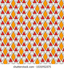 Ethnic, tribal seamless surface pattern. Native americans style background. Repeated triangles ornament. Pyramid motif. Boho chic digital paper, textile print. Modern geometric abstract wallpaper.