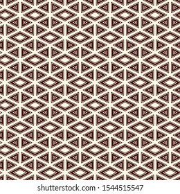 Ethnic, tribal seamless surface pattern. Native americans style background. Repeated diamond, triangles ornament. Geometric figures motif. Boho chic digital paper, textile print. Modern geo wallpaper.