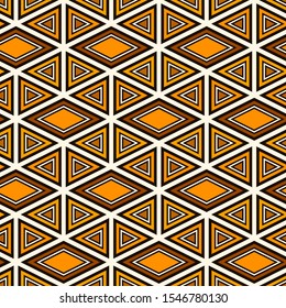 Ethnic, tribal seamless surface pattern. Native americans style background. Repeated diamond, triangles ornament. Geometric figures motif. Boho chic digital paper, textile print. Modern geo wallpaper.