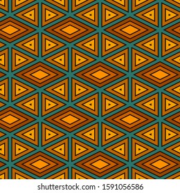 Ethnic, tribal seamless surface pattern. Native americans style background. Repeated diamond, triangles ornament. Geometric figures motif. Boho chic digital paper, textile print. Modern geo wallpaper.