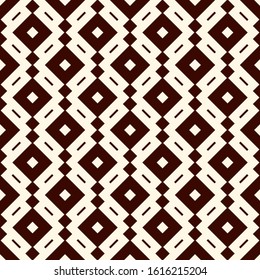 Ethnic, tribal seamless surface pattern. Repeated diamonds and rhombuses motif. Folk background. Folkloric wallpaper. Geometric ornament. Geo digital paper, textile print. Vector art