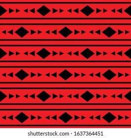 Ethnic, tribal seamless surface pattern. Repeated diamonds and rhombuses motif. Vector art