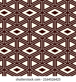 Ethnic, tribal seamless surface pattern. Native americans style background. Repeated diamond, triangles ornament. Geometric figures motif. Boho chic digital paper, textile print. Modern geo wallpaper.