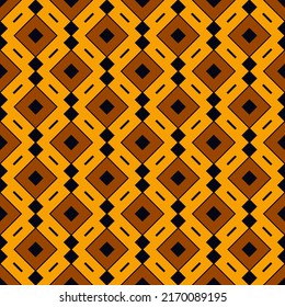 Patrón de superficie étnica, tribal y sin costuras. Diamantes y rombos repetidos. Fondo popular. Papel de pared folclórico. Ornamento geométrico. Papel digital geográfico, impresión textil. Arte vectorial
