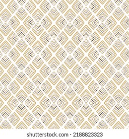 Ethnische, tribale nahtlose Oberflächenmuster. Wiederholte Diamanten und Hombusse motif. Folk-gelber Hintergrund. Folklorisches Tapete. Geometrisches Ornament. Geo-Digitalpapier, Stoffdruck. Vektorkunst