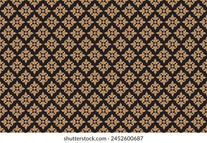 Patrón de superficie sin costuras étnico, tribal. Adorno de bordado. Fondo de Folk. Símbolos geométricos repetidos. Fondo de pantalla folclórico. Delicado papel digital, impresión textil. Arte vectorial