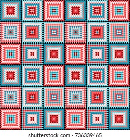 ethnic tribal square seamless pattern. vector illustration - eps 8