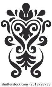 Ethnic tribal tattoo pattern, transparent background.
