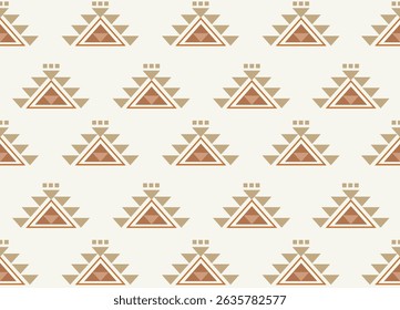 Ethnic tribal  triangle background. Seamless tribal pattern, folk embroidery, tradition geometric tribal  ornament. Traditional design for fabric, textile, print, rug, paper
