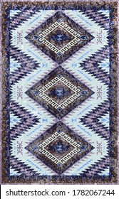 Ethnic tribal vector background with decorative folk elements. Aztec abstract geometric art print. Design for rug, tapis, blanket, wallpaper, cloth design, fabric, tissue, textile. Aging effect