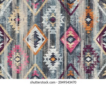 Ethnic tribal vector background with decorative folk elements