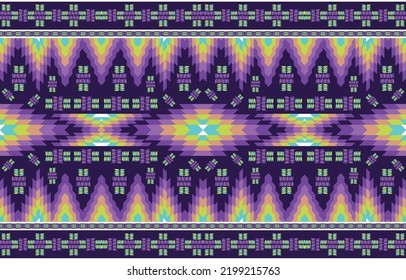 Antecedentes de vectores étnicos tribales con elementos folclóricos decorativos. Impresión de arte de patrones geométricos abstractos aztecos. Diseño para alfombras, tapís, manta, papel pintado, tela, tejido, alfombra, bordado.