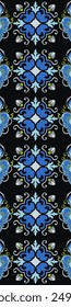 Ethnic Tribal Vertical Pattern Carpet Walkway Guitar shoulder strap decorated with patterns