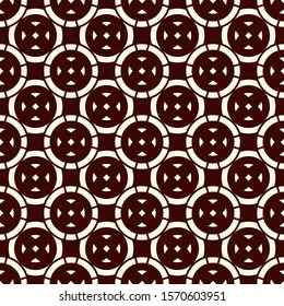 Ethnic, tribal wallpaper. Repeated segmented circles seamless pattern. Openwork ornament. Delicate ornamental surface background. Abstract geometric digital paper, textile print. Vector illustration