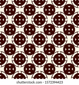 Ethnic, tribal wallpaper. Repeated segmented circles seamless pattern. Openwork ornament. Delicate ornamental surface background. Abstract geometric digital paper, textile print. Vector illustration