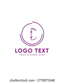 Estilo étnico único tipo de letra C plantilla de logotipo, logotipo vector para identidad empresarial y de empresa 
