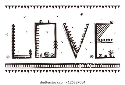Ethnic Valentine's sign