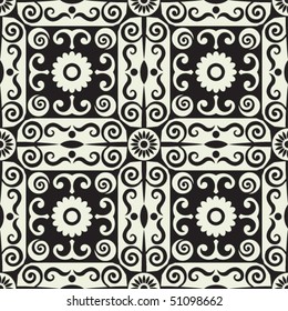ethnic vector background, seamless image