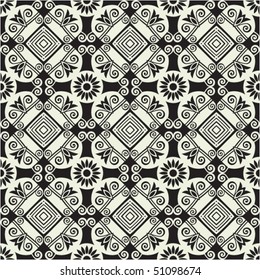 ethnic vector background, seamless image