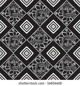 ethnic vector background, seamless image