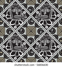 ethnic vector background, seamless image