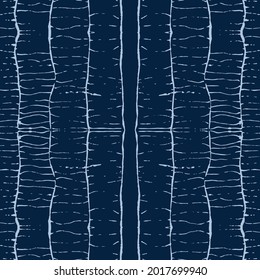 Ethnic Vector Boho Rug. Blue Abstract Ornament. Indigo Artwork Hand drawn. Carpet Trendy Bohemian. Indigo Graphic Design. African Tapestry. Apparel Geometric Hippie.
