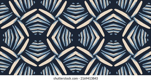 Ethnic Vector Boho Rug. Indigo Graphic Wallpaper. Scarf Trendy Geometric. Navy Mosaic Seamless. Carpet Bohemian Hippie. Aztec Artwork. Indigo Abstract Tapestry.