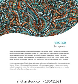 ethnic vector floral background page pattern design