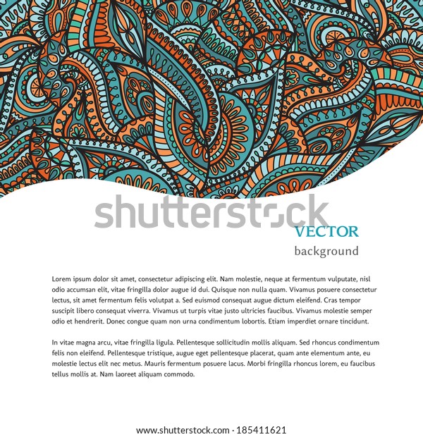 ethnic
vector floral background page pattern
design