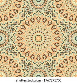 Ethnic vector geometric seamless pattern. Chintz print ornament. Persian wallpaper seamless pattern. Geometric mandala background.
