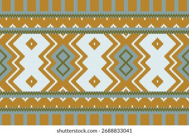 Ethnic Vector Patten Boho geometric fabric background embroidery abstract ethnic art decoration.