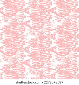 Ethnic Vector Pattern. Bohemian Peacock Print. Abstract Modern Batik. Vintage Ornament. Rhombus Watercolor Background. Crimson Red Fashion Retro Art. Geometric Ikat Seamless Design.