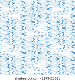 Patrón de vectores étnicos. Impresión de pavo real bohemio. Ornamento de época. Fondo de color de agua de Rhombus. Arte Retro De Moda. Resumen De Batik Moderno. Diseño de Ikat sin costura azul e índigo geométrico.