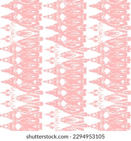 Patrón de vectores étnicos. Impresión de pavo real bohemio. Resumen de Batik Moderno. Ornamento de época. Fondo de color de agua de Rhombus. Diseño sin costuras de Ikat geométrico. Crimson Red Fashion Retro Art.
