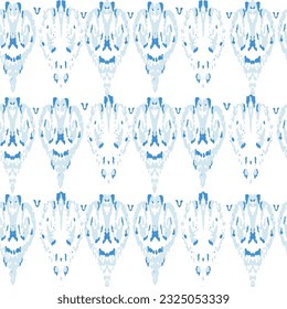 Patrón de vectores étnicos. Impresión de pavo real bohemio. Arte Retro de Moda Azul e Índigo. Ornamento vintage. Fondo de color de agua de Rhombus. Diseño sin costuras de Ikat geométrico. Resumen de Batik Moderno.