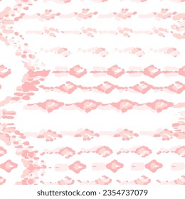 Ethnische Vektormuster. Bohemian Peacock Print. Abstrakte moderne Batik. Geometrisches Ikat Nahtloses Design. Vintage-Ornament. Rhombus Aquarell, Hintergrund. Fashion Retro Art Crimson Red