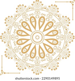 Ethnic vector pattern mandala design for invitations, cards, and labels. Round logo and label template. Luxury floral Mandala