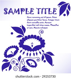 Ethnic vector pattern on white background. The place under the text is provided.