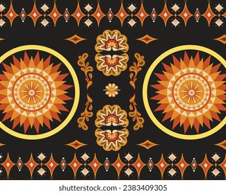 Ethnic vector pattern.Designs for fabric and printing.Geometric ethnic pattern embroidery design for background or wallpaper and clothing.