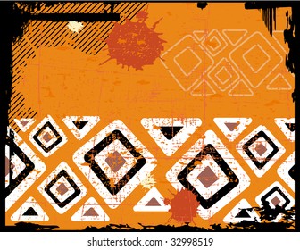 the ethnic vector retro grunge background