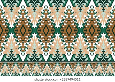 Ethnic vector seamless pattern, abstract drawing design.