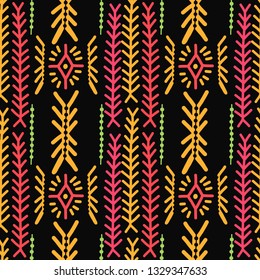 Ethnic vector seamless pattern. Folk ornament. Tribal design.