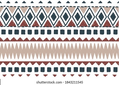 Ethnic vector seamless pattern. Tribal geometric background, boho motif, maya, aztec ornament illustration. rug textile print texture