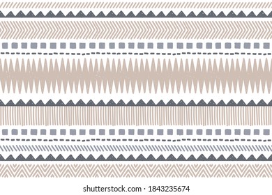 Ethnic vector seamless pattern. Tribal geometric background, boho motif, maya, aztec ornament illustration. rug textile print texture