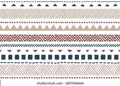 Ethnic vector seamless pattern. Tribal geometric background, boho motif, maya, aztec ornament illustration. rug textile print texture