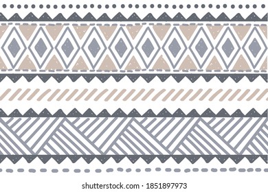 Ethnic vector seamless pattern. Tribal geometric background, boho motif, maya, aztec ornament illustration. rug textile print texture